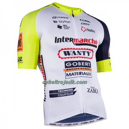 Cykeltrøje 2022 Intermarche Wanty Gobert Gul Blå Hvid